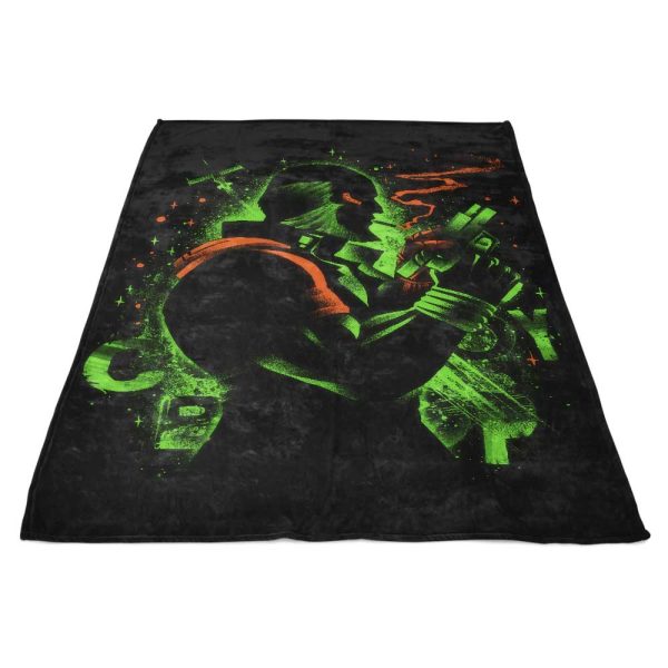 Black Dog - Fleece Blanket on Sale
