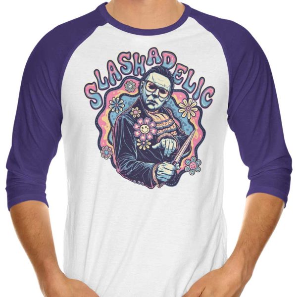 Slashadelic - 3 4 Sleeve Raglan T-Shirt Supply - Image 3