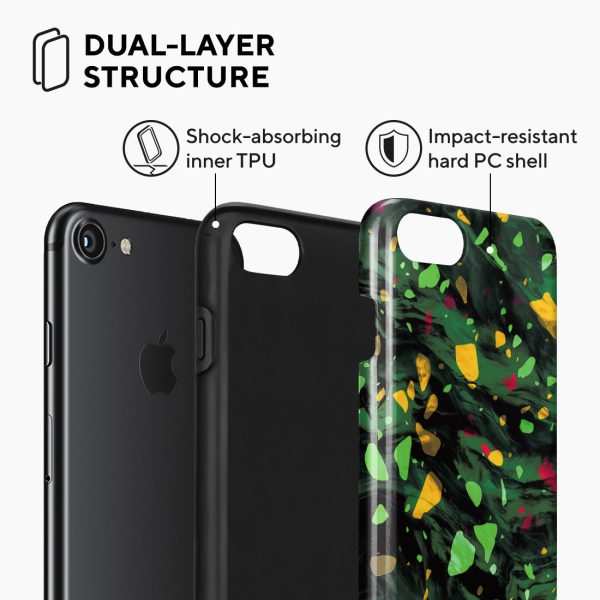 Malachite Terrazzo Gem Custom - iPhone SE3   SE2   8   7 Case Online Hot Sale - Image 3