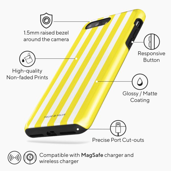 Yellow Stripe Custom - iPhone 8 Plus 7 Plus Case Online Hot Sale - Image 4