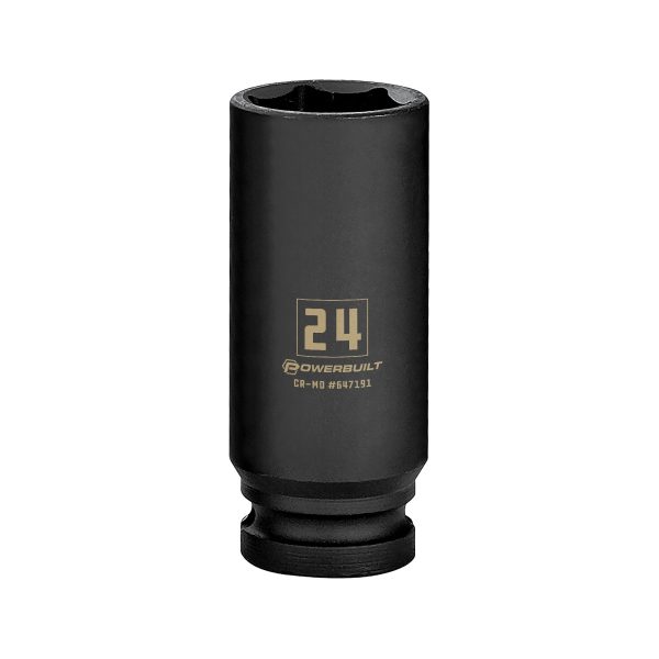 1 2 Inch Drive x 24 MM 6 Point Deep Impact Socket Cheap